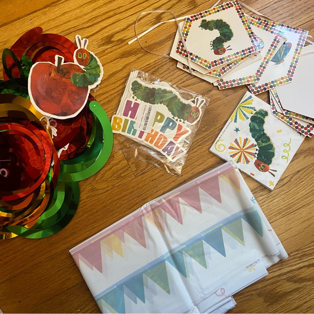 Lot of Very Hungry Caterpillar Party Decorations